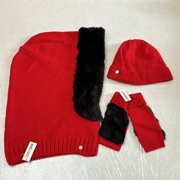 Spyder BEANIE, GLOVE, HOODED SCARF - Red - Picture 9 of 13